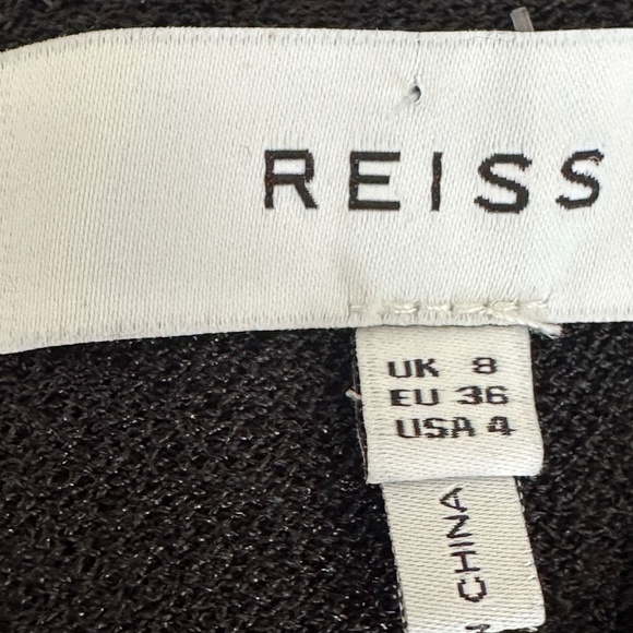 Women's Reiss Tinley Lace Dress Black Nude Slip Size 4 Cocktail Party Formal - Picture 5 of 9